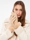 Women's Fur Detailed Suede Gloves